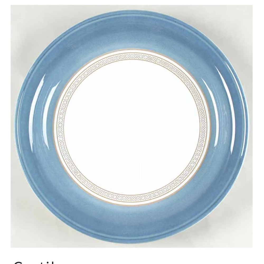 Denby Castile Blue 12” Round Platter. England - Picture 9 of 10